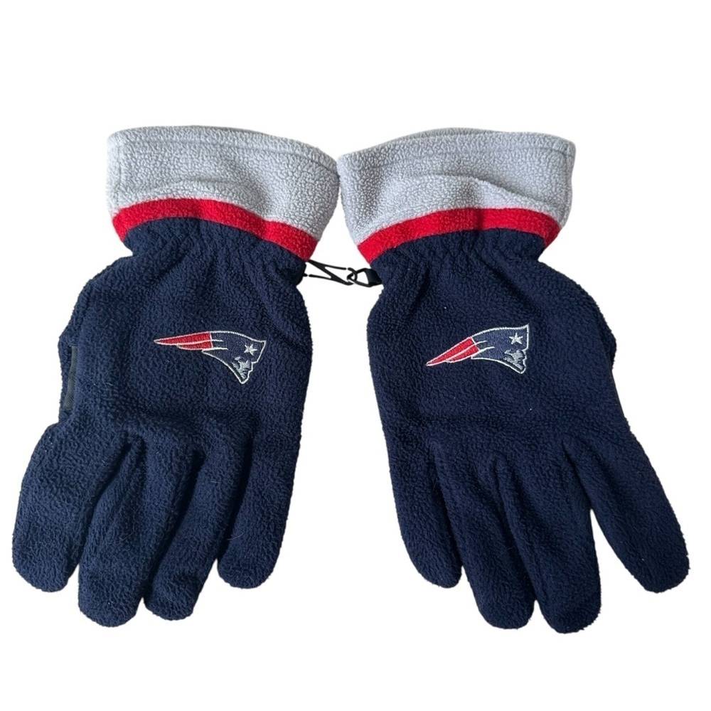Men's NFL New England Patriots Football Fleece Gloves, Medium